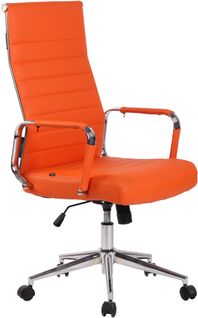 Fauteuil De Bureau Kolumbus Similicuir Orange
