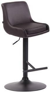 Tabouret De Bar Club En Similicuir Marron/noir