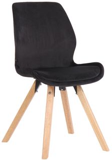 Chaise De Salle À Manger Luna Avec Pieds En Bois Noir /velours