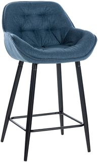 Tabouret De Bar Gibson Avec Pieds En Métal Bleu/tissu