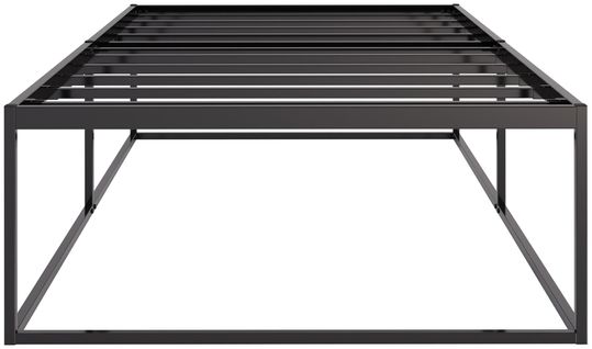 Cadre De Lit En Métal Scala Sommier À Lattes Intégrées Noir /200x100x46 Cm