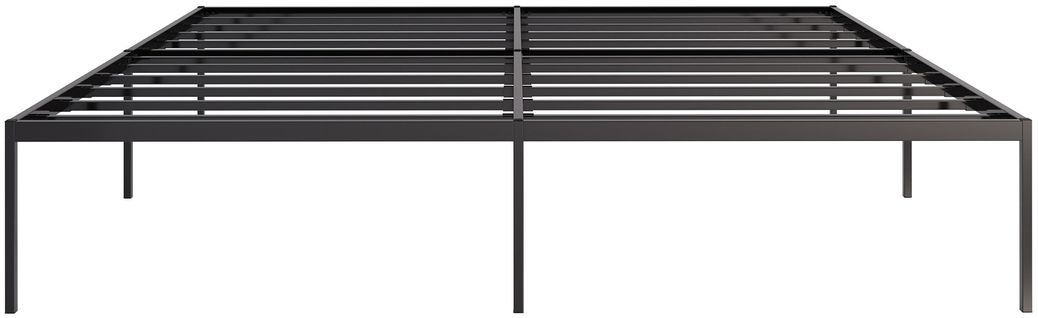 Cadre De Lit En Métal Fargo Sommier À Lattes Intégrées Noir /200x200x42 Cm