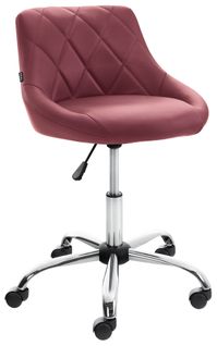 Tabouret De Travail Lazio Réglable En Hauteur Et Pivotant Bordeaux/similicuir