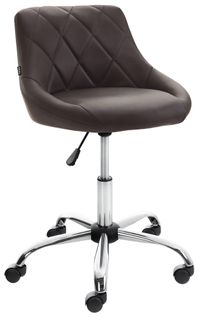 Tabouret De Travail Lazio Réglable En Hauteur Et Pivotant Marron/similicuir