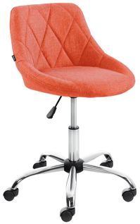 Tabouret De Travail Lazio Réglable En Hauteur Et Pivotant Orange/tissu