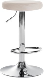 Tabouret De Bar Ponte Velours Chrome