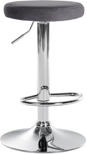 Tabouret De Bar Ponte Velours Chrome