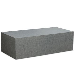 Table Basse Monobloc Aspect Béton Gris Table De Salon Moderne Cube Gris