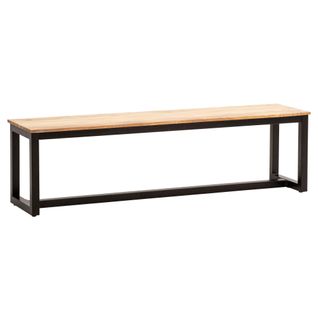 Banc Salle à Manger Cuisine Bois Massif D’acacia Métal Style Industriel 160 Cm