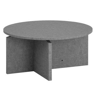 Table Basse Canapé De Salon 70 Cm Grande Ronde Moderne Contemporain Gris