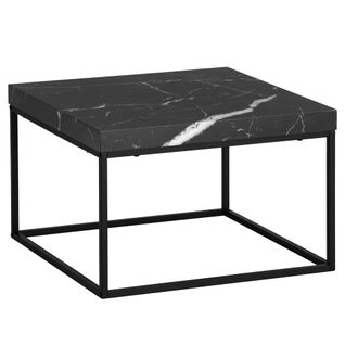 Table Basse Canapé De Salon 60 Cm Design Moderne Petite Carrée Métal Noir