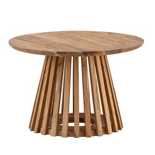 Table Basse De Salon 60 Cm Bois Massif D'acacia Petite Ronde Moderne