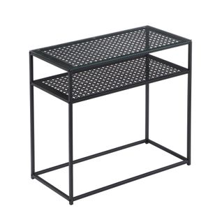 Console Table De Rangement Verre Métal 80 Cm Table De Couloir Étroite Moderne