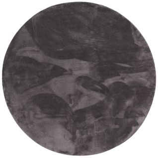 Tapis En Fourrure Pearl Rond 160cm Anthracite