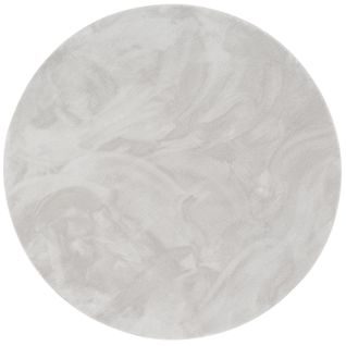 Tapis En Fourrure Pearl Rond 160cm Gris