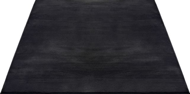 Tapis Cosy Moderne Fourrure Douillet Lavable, Noir, 240x340 Cm