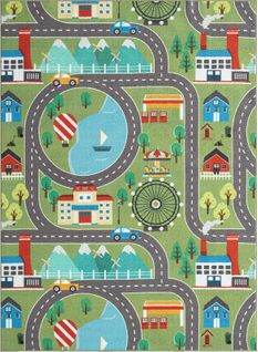 Happy Life Tapis De Jeu, Vert, 80x150 Cm