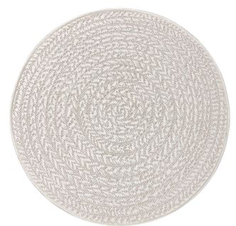 Tapis Kansas Extérieur Jute Terrasse - Crème - 160 Cm Ronde