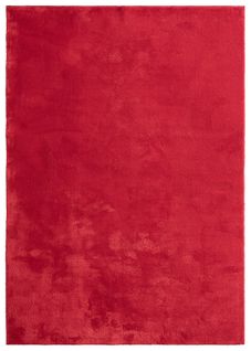 Tapis Moelleux Poils Courts, Antidérapant, Lavable, Soft, Rouge, 140 X 200 Cm
