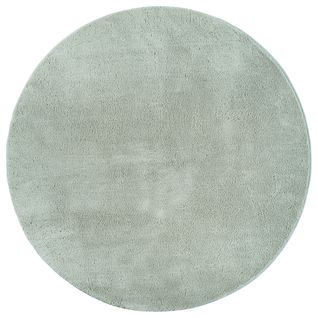 Tapis Moelleux Poils Courts, Antidérapant, Lavable, Soft, Vert, 120 X 120 Cm