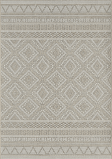 Tapis Calgary Tissé Plat Extérieur Design Moderne, Beige, 240x340 Cm