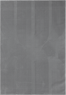 Tapis Lima Design Salon Moderne Art Curve, Gris, 80x150 Cm