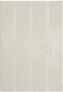Tapis Lima Design Salon Moderne Art Curve, Crème, 160x230 Cm