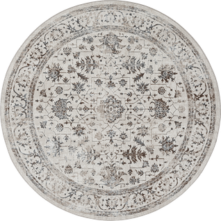 Tapis Mila Brillant, Classique Ancien, Crème, 200 Cm Ronde