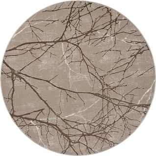 Tapis Mila Brillant, Nature, Beige, 200 Cm Ronde