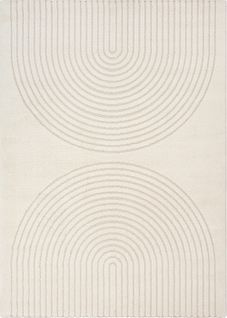 Tapis Elisa Design Géométrique, Crème, 120x160 Cm