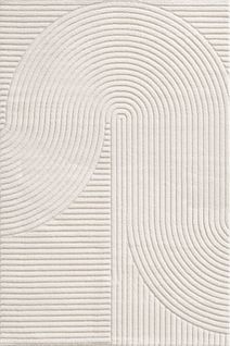 Tapis Everest Moderne Effet Haut-bas 3d - Crème - 160x230 Cm