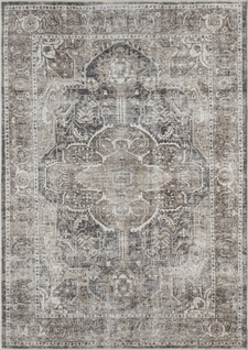 Tapis Zen Classique Lavable, Gris, 160x230 Cm