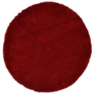 Tapis Shaggy Uni Cozy Diam 140 Cm - Rouge