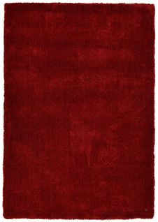 Tapis Shaggy Uni Cozy 160x230 Cm - Rouge