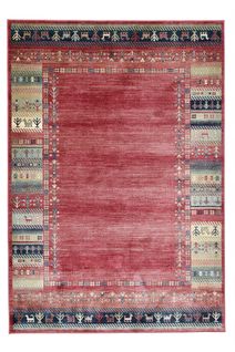 Tapis Tissé En Viscose Cherina 50x80 Cm - Rouge