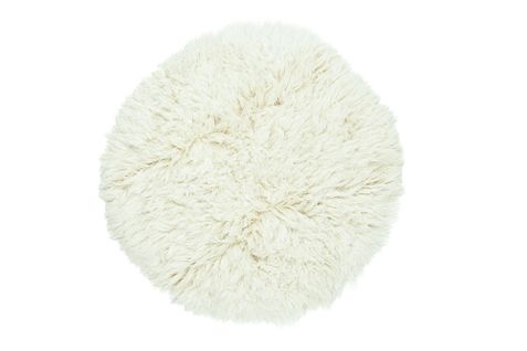 Tapis Flokati Grec Original Flokos XXL Diam 160 Cm - Crème