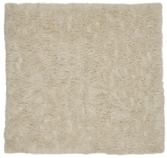 Tapis Flokati Grec Original Flokos XXL 120x120 Cm - Crème