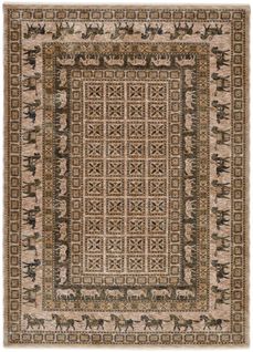 Tapis Tissé à Bordures Beatrice 240x290 Cm - Beige
