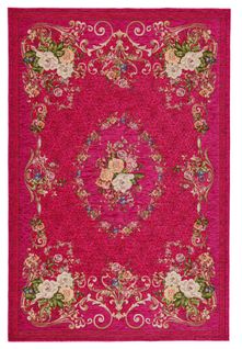 Tapis Floral Tissé Plat Flomi 160x230 Cm - Rose