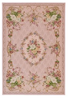 Tapis Floral Tissé Plat Flomi 60x90 Cm - Rose