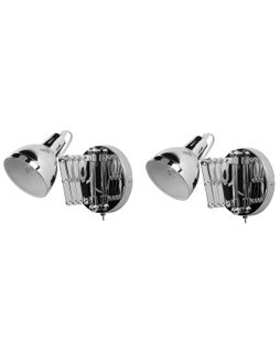 Lot De 2 Lampes Murales Chrome Harrington