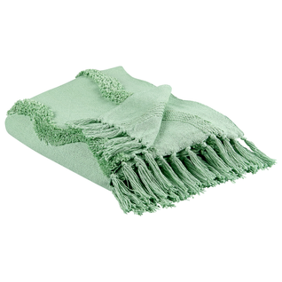 Plaid En Coton 125 X 150 Cm Vert Clair Khari