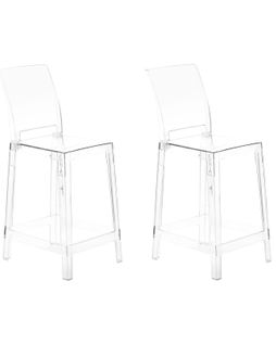 Tabouret De Bar Set De 2 Transparent Wellington
