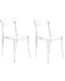 Chaise De Salle à Manger Set De 2 Transparent Covington