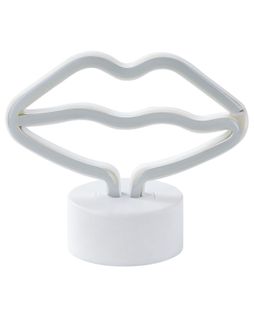 LED Néon En Forme De Lèvres Rose Flora