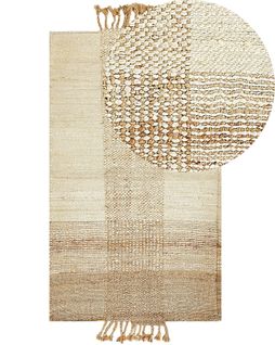 Tapis En Jute 80 X 150 Cm Beige Hamzalar