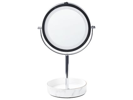 Miroir De Table Blanc-argent Savoie