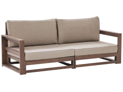 Canapé De Jardin Bois D'acacia Certifié Fsc® Bois Foncé Timor