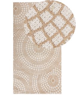 Tapis Ariba Blanc Beige 80 X 150 Cm Jute