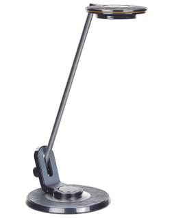 Lampe à Poser En Métal Noir Et Argenté à LED Et Port USB Corvus